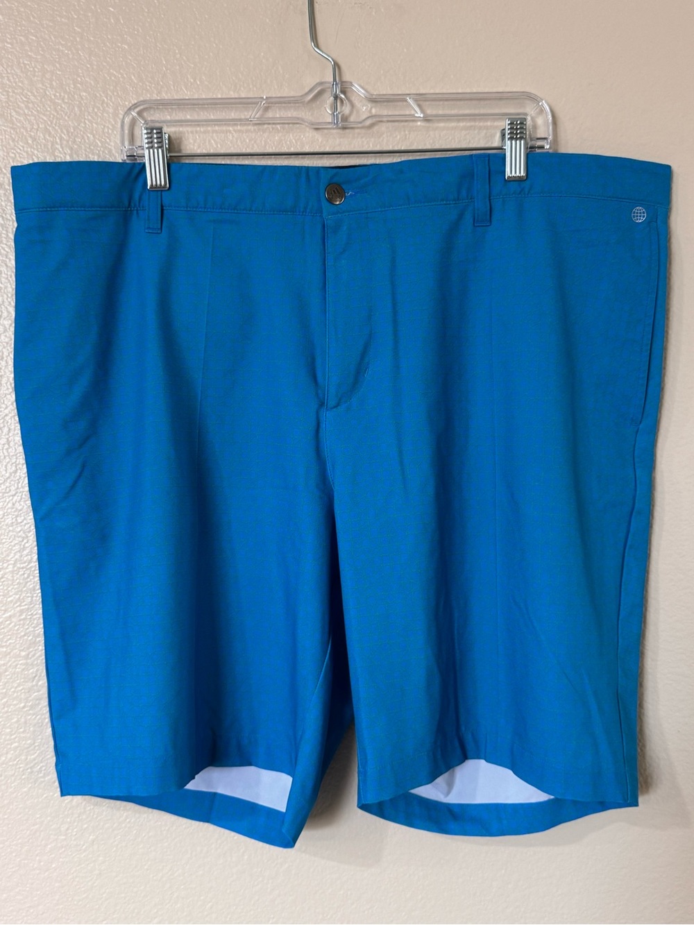 Adidas Men's Core Stretch Print Golf Shorts Blue Rush Size 40